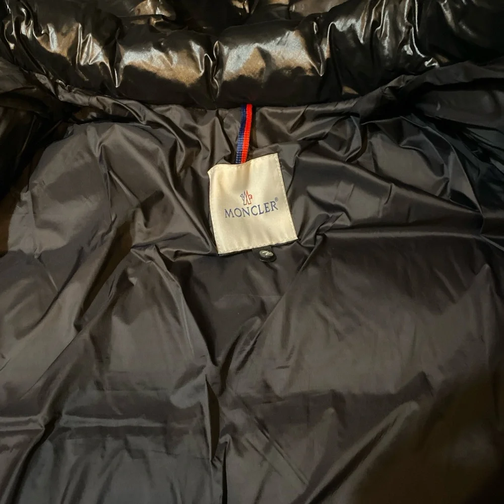 Moncler Glossy Black Puffer Jacket with Hood - Picture 3 of 3